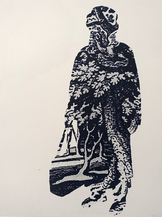 Immigrant Redux 2, 2016, etching